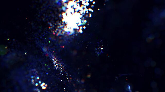 Soft abstract bokeh with rainbow highlights, creating an atmosphere of dreaminess and lightness. Bokeh overlays. Can be used as overlay elements for design projects. 