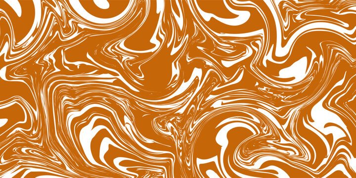 Swirl Caramel Pattern. Vector Splash Caramel Sauce Background. Swirl Peanut Butter Texture. Toffee and Milk Pattern. Liquid Chocolate Bg