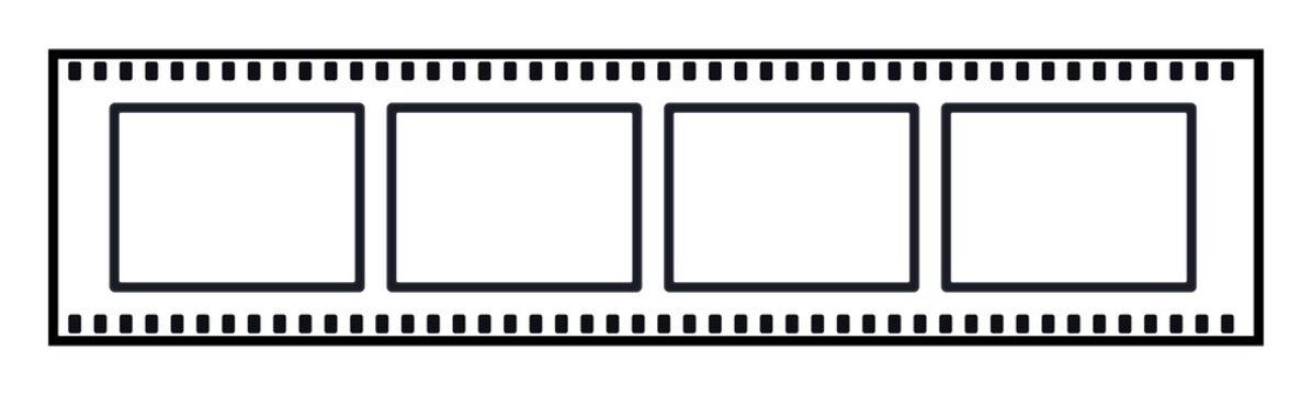 Film strip frame vector illustration isolated on transparent background