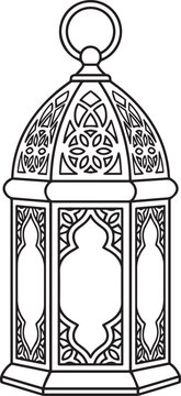 Traditional arabic lantern or fanous for ramadan kareem celebration uae national day