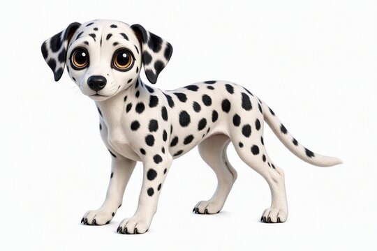 Dalmatian dog puppy alone in imagine