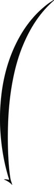 Cad tree lines Black curved line, smooth stroke, abstract vector art, dynamic swoosh shape, minimal graphic element vactor