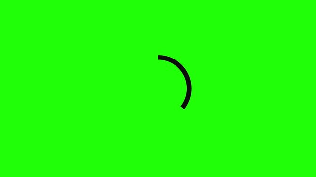 Computer loading soft icon, Circle Loading Animation on green background.