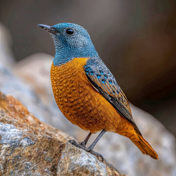 Rock thrush portrait