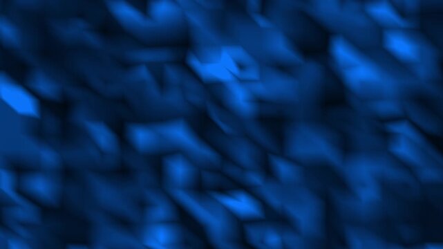 Animated royal blue color appearing and disappearing shiny crystal pattern complex design geometrical background
