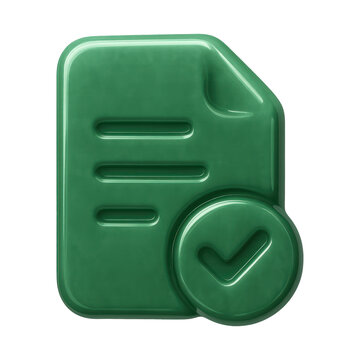 PNG Green document approval icon