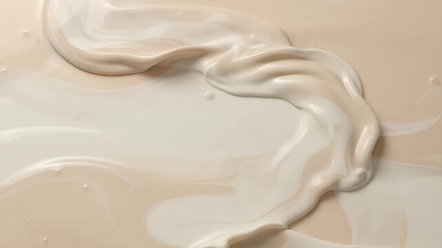 Cosmetic Cream Swirl Texture Close Up