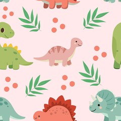 Obraz premium Dinosaur Seamless Digital Paper