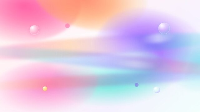 Vibrant abstract background with soft colorful gradients and floating bubbles, concept for creative digital art, modern UI design, marketing materials and artistic presentation backdrop for web