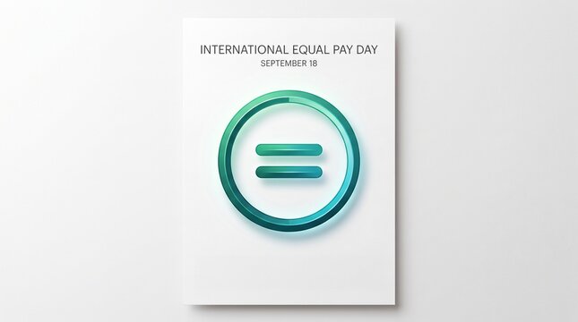 Modern abstract equal sign icon with green circle