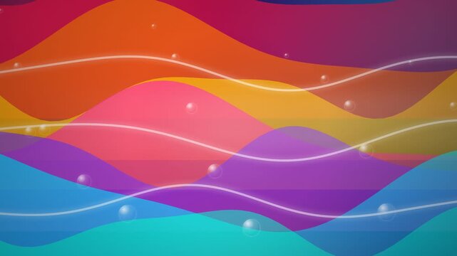 Vibrant abstract background with flowing colorful waves and glowing particles, concept for digital creative design, modern technology presentation, social media branding and artistic website header