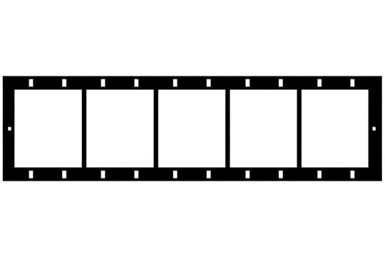 Black horizontal film strip frame