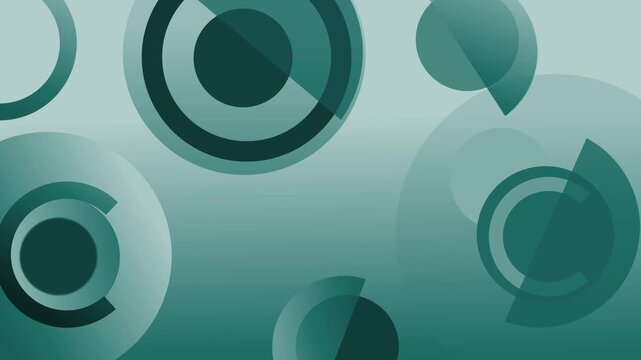 Abstract circular geometric composition with gradient background animation
