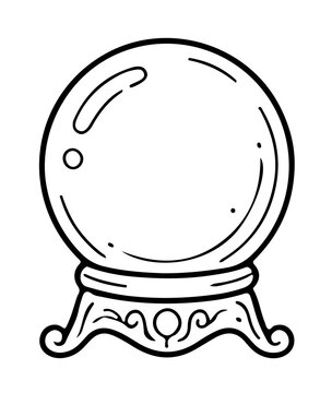 Magic crystal ball illustration vector