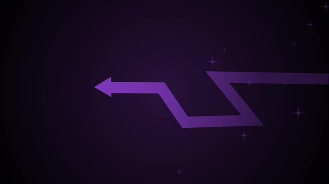 Dark abstract background with a zigzag arrow pointing left subtle radial gradient minimal modern design animation