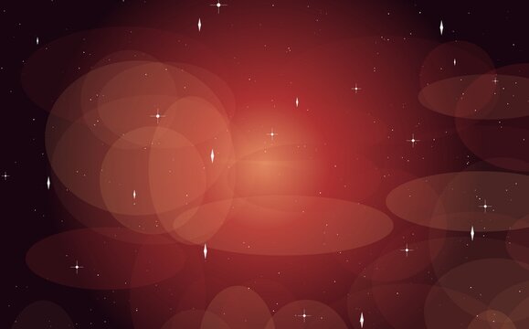 Abstract background featuring glowing red light orbs and sparkle effects