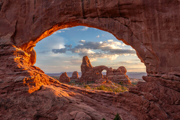 turret arch sunset view through the north window © aheflin