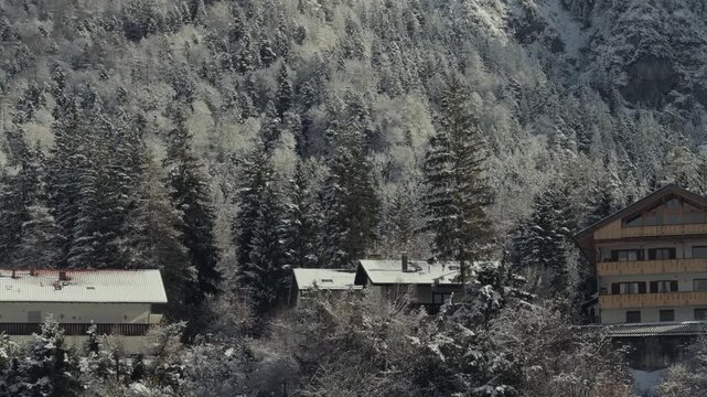 Luxury alpine chalet in Mittenwald Bavaria Germany surrounded by snowy forests and mountains. Premium vacation rental and weekend getaway in the Bavarian Alps.