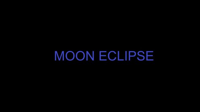 Horizontal Video: Moon partially obscured during the lunar eclipse (August 27/2026) in the vast dark night sky