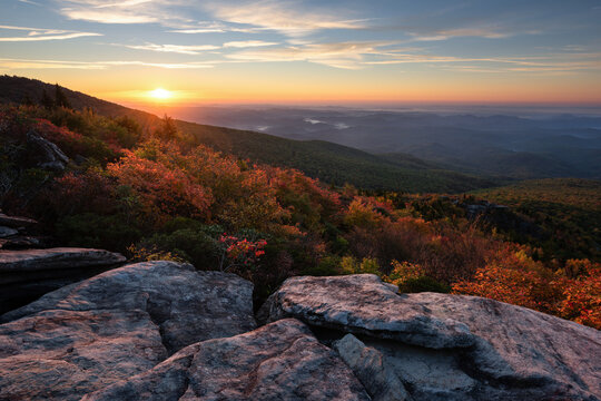 sunrise view, blue ridge mountains