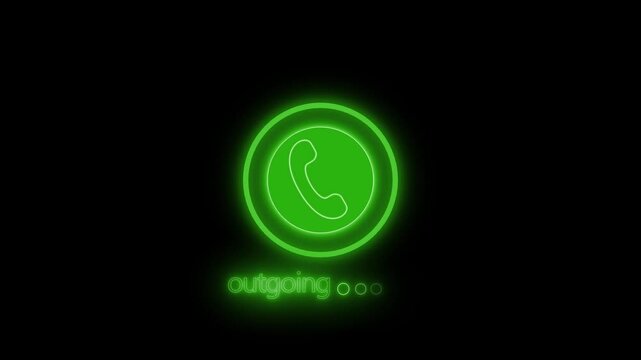Outgoing Call Screen with Glowing Phone Icon Animation