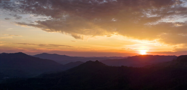 sunset panorama, appalachian mountains, kentucky