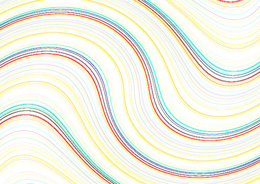 Colorful smooth flowing abstract wave lines