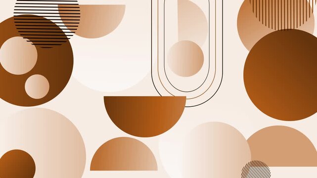 Abstract geometric circles composition background animation