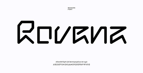 A modern font design with the word ROVENZ on a white background © Money