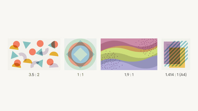 Assorted abstract shapes and wave patterns present a colorful vector illustration arrangement geometric circles ovals triangles polygons pattern vibrant