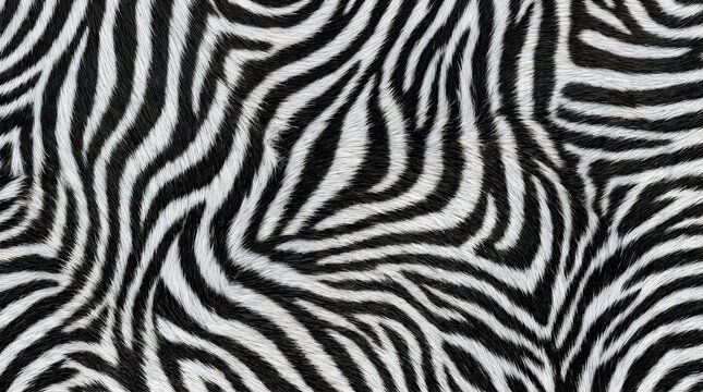 Black and white zebra print seamless pattern texture