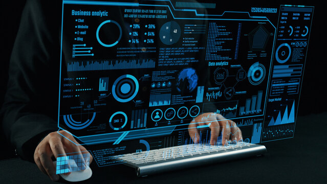 This image showcases an innovative business analytics interface with a focus on interactive data visualization tools for effective decision making in professional environments. Cipher