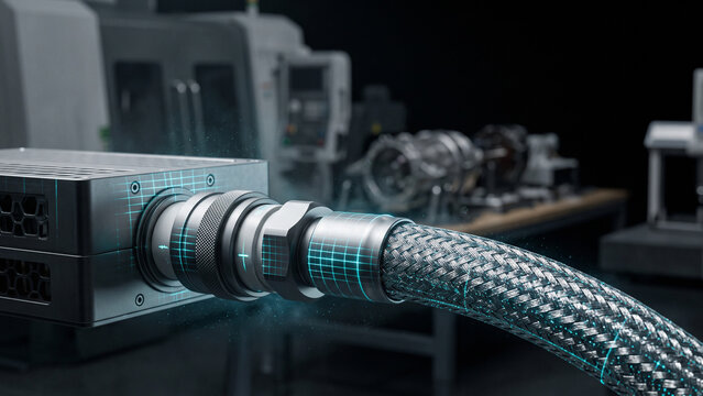 Quick disconnect coupling and braided liquid cooling hose for high performance computing server node
