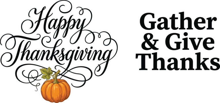 Celebrate the spirit of gratitude and togetherness with this beautifully designed thanksgiving vector illustration perfect for cards invitations and festive decorations embodying autumnal