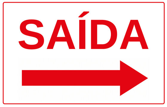 placa aviso sa&iacute;da seta direita