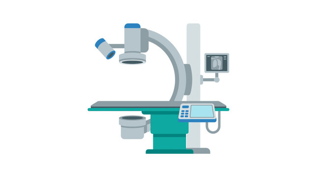 Medical C-Arm Machine Isolated on Transparent Background