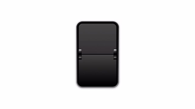 Airport Flip Board Numbers Pack 0 to 9 Split Flap Counter Animation 4K Alpha Channel