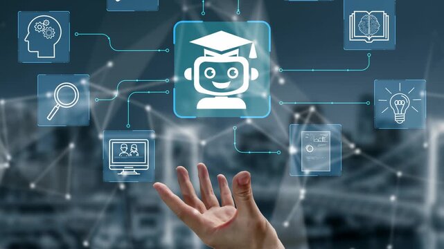 Futuristic Education Technology Concept with Student Robot and Digital Learning Tools in Networked Environment. Entropy.