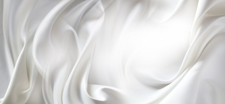 White silk fabric