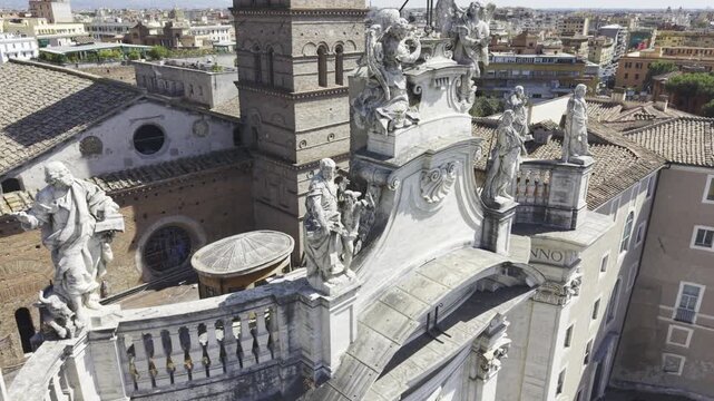 Santa Croce in Gerusalemme, Lazio, Italy, aerial drone view