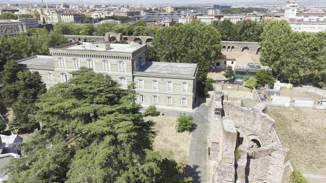 Santa Croce in Gerusalemme, Lazio, Italy, aerial drone view