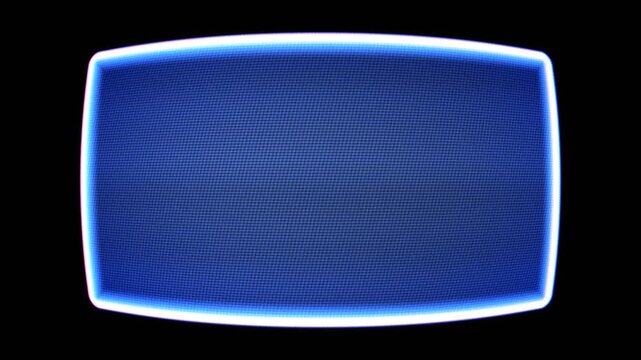 VCR blue screen no signal CRT TV overlay with tracking raster noise scanlines loop 4k