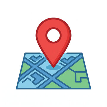 Red marker with a white dot on it, Location map icon vector, location Icon Clip art