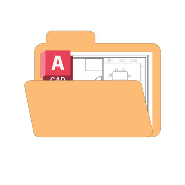  file folder with plan autocad documents.