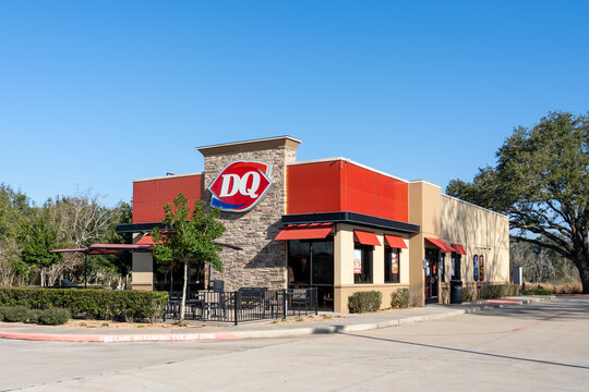 Pearland, TX, USA - March 10, 2022: A Dairy Queen fast food restaurant in Pearland, TX, USA. 