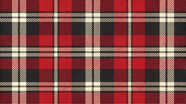 Bold Red and Black Buffalo Check Plaid Seamless Pattern