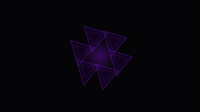 Purple Geometric Triangle Animation Motion Graphic
