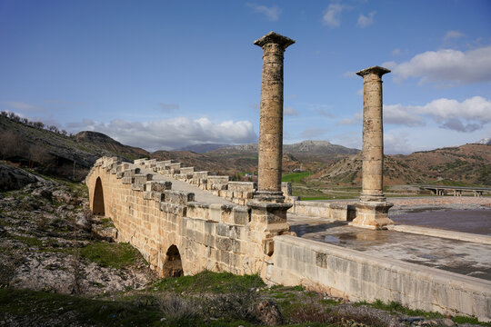 Cendere, Severan Bridge in Adiyaman, Turkiye