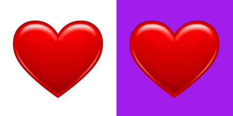 Obraz premium Shiny Red Heart Shapes Design Element