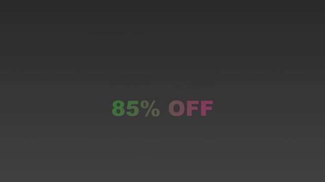 Bright digital sale discount eighty five percent off text